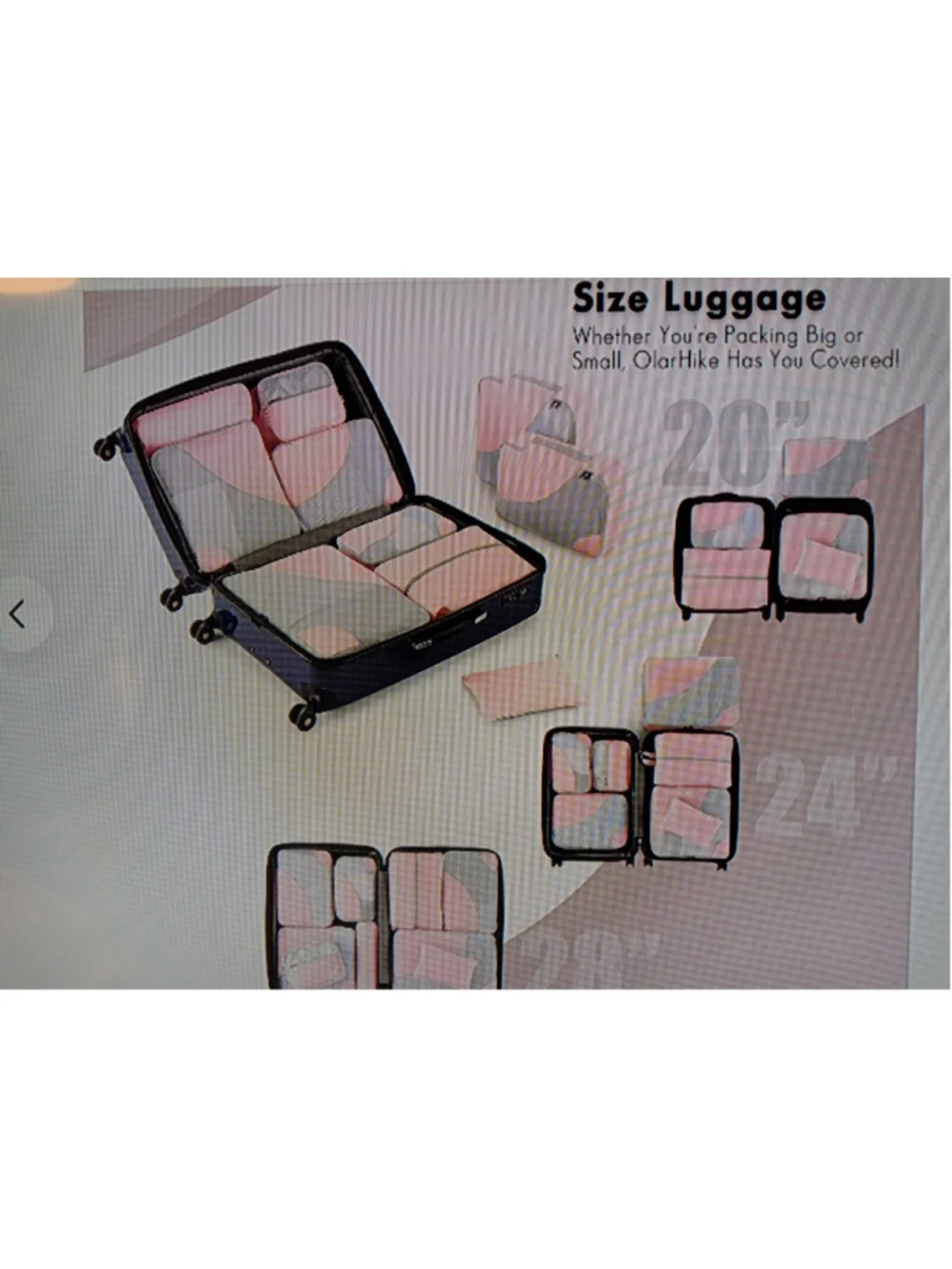 Olarhike Travel Essentials ALL INCLUDED 10 Set Durable Packing Cubes for Suitcas
